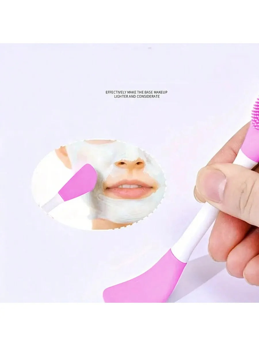 Double-Head Silicone Face Mask Brush & Cleansing Tool Facial Mask Brush QXL
