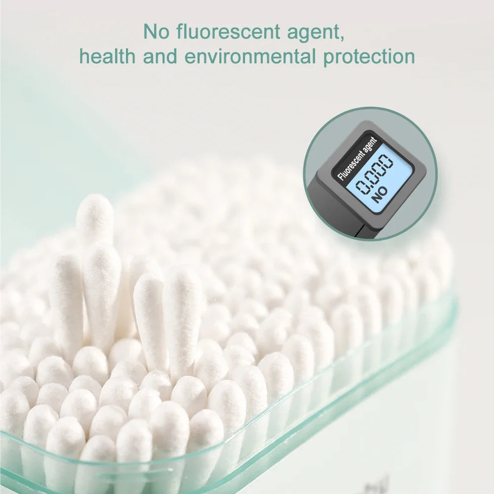 400-Pack Baby Cotton Swabs | Organic, Safe & Biodegradable Baby Cotton Swabs QXL
