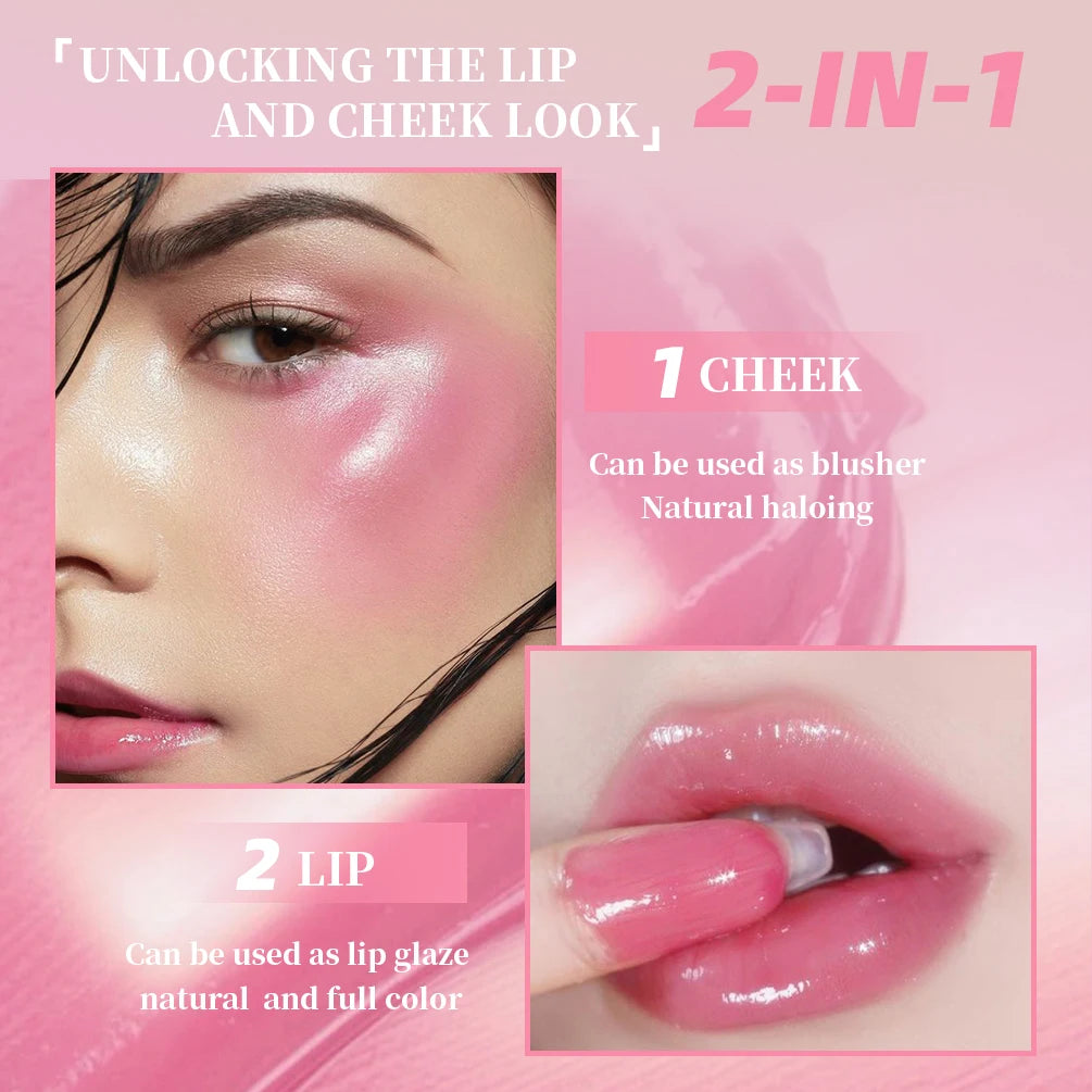 QiBest 2-in-1 Color-Change Lip & Cheek Balm | Black to Pink Lip & Cheek Balm QXL