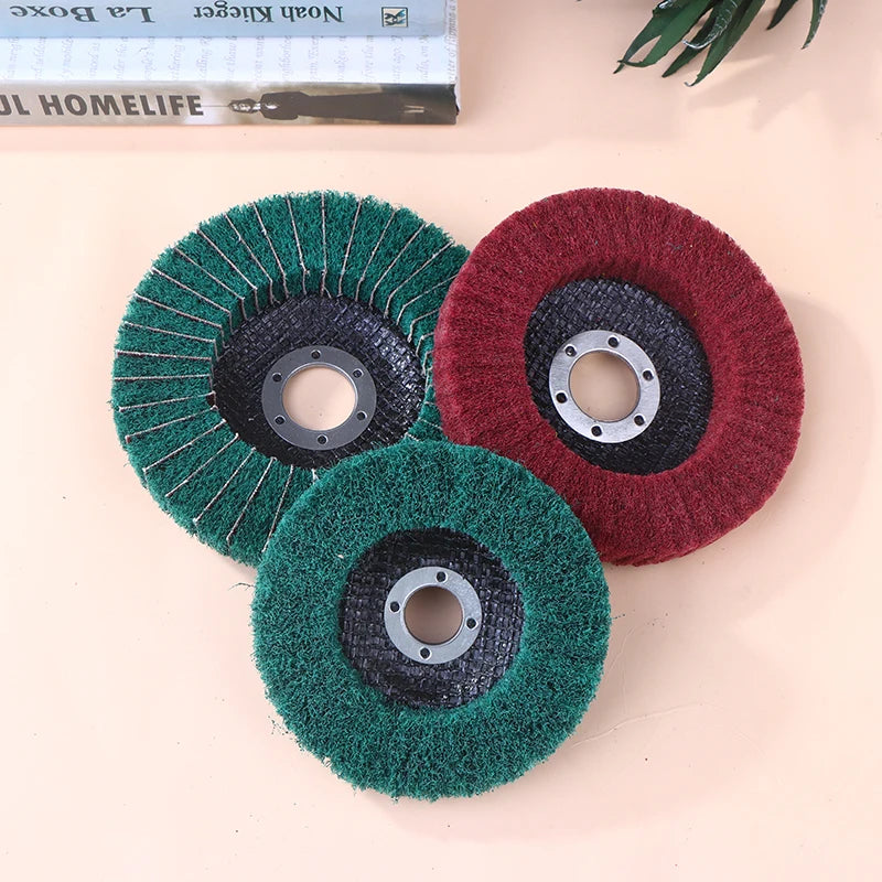 Nylon Fiber Flap Polishing Wheel 100/115/125mm Angle Grinder Flap Polishing Wheel QXL