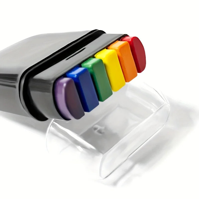 6-Color Rainbow Face Paint Stick | Body Art & Cosplay Face & Body Paint QXL Black