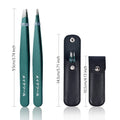 Colorful Stainless Tweezers Set – Eyelash & Eyebrow Tools Tweezers Set QXL Point and oblique