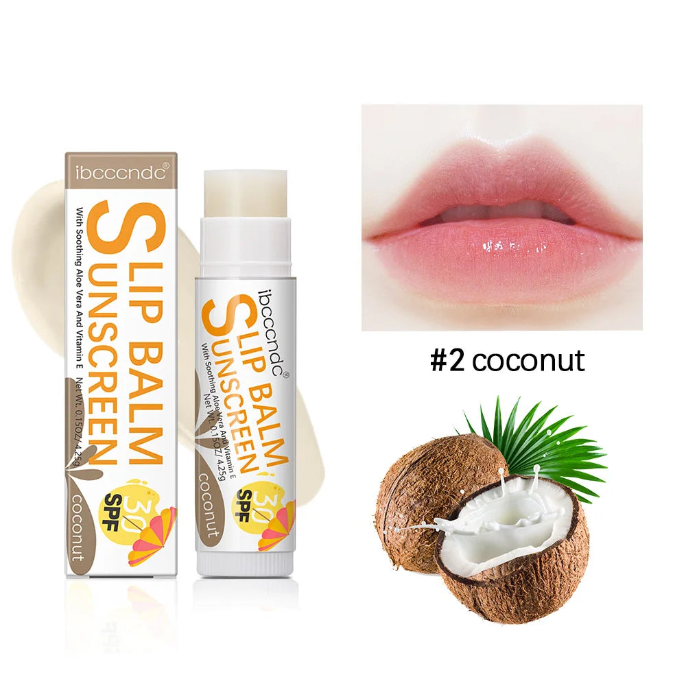 ibcccndc SPF 30 Sunscreen Lip Balm | UV Protection & Moisture Sunscreen Lip Balm QXL 2 Coconut