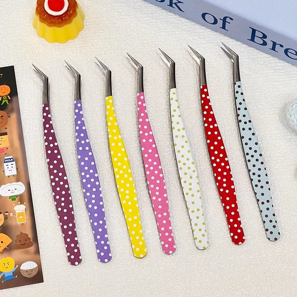 Curved Anti-Static Eyelash Tweezers | Stainless Steel Lash Tool Eyelash Tweezers QXL