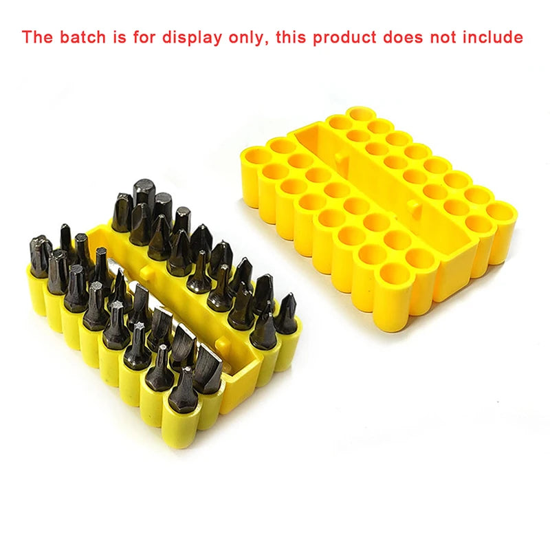32-Hole Screwdriver Bit Holder Organizer | 6.35mm 1/4" Bit Organizer Tray QXL