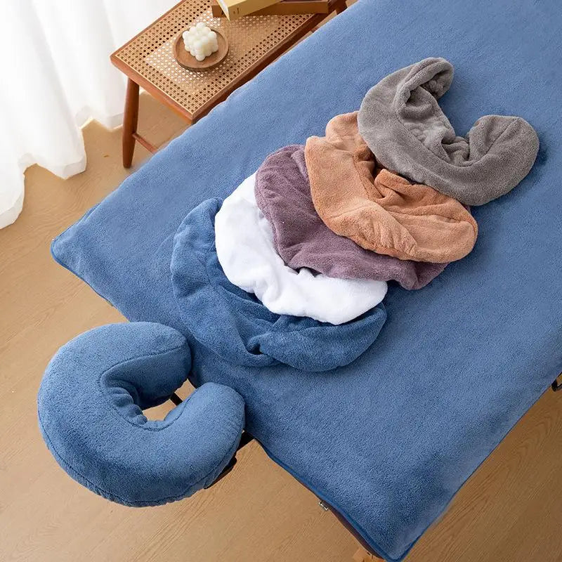 50-Pack U-Shaped Microfiber Face Cradle Covers | Spa & Salon Face Cradle Cover QXL
