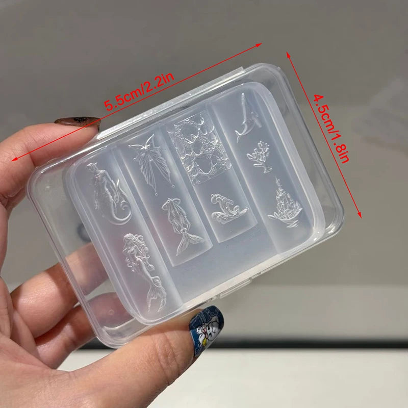 Silicone Christmas Nail Art Mold | Snowman Stamping Template Nail Art Mold QXL A2