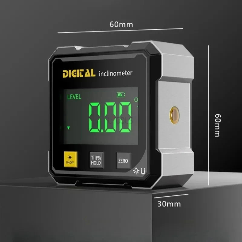 360° Magnetic Digital Angle Gauge | Laser Level Protractor Digital Angle Gauge QXL