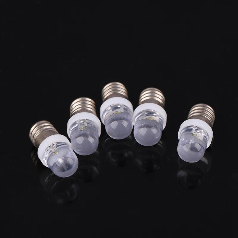 5-Pack E10 LED Bulbs DC 3V 6V 12V 24V Indicator Mini Light Miniature LED Bulb QXL