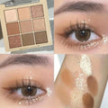 JUJU 9-Shade Eyeshadow Palette – Matte & Shimmer Nude Browns Eyeshadow Palette QXL 01
