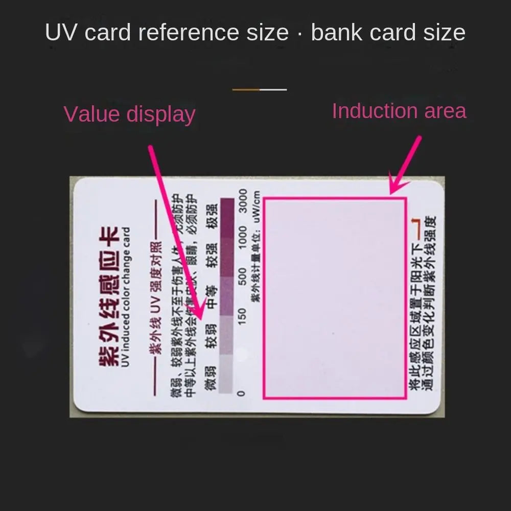 Reusable PVC UV Sensor Test Cards | 1/5/10 Pack – Outdoor UV UV Sensor Test Card QXL