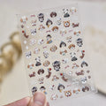 Y2K 5D Nail Art Stickers | Black Silver Lace Heart Bow Decals Nail Art Stickers QXL to5924