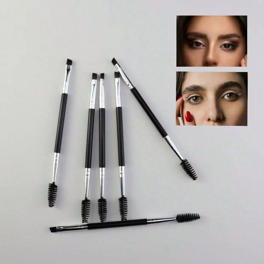 6-Piece Dual-Ended Eye Makeup Brush Set | Eyeliner & Brow Eye Makeup Brush Set QXL