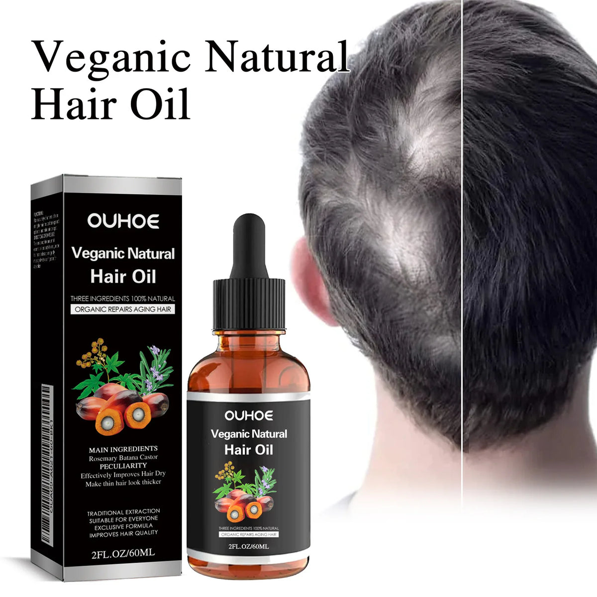 Hair Essence Oil – Moisturizing & Softening Hair Treatment Hair Essence Oil QXL 60Ml