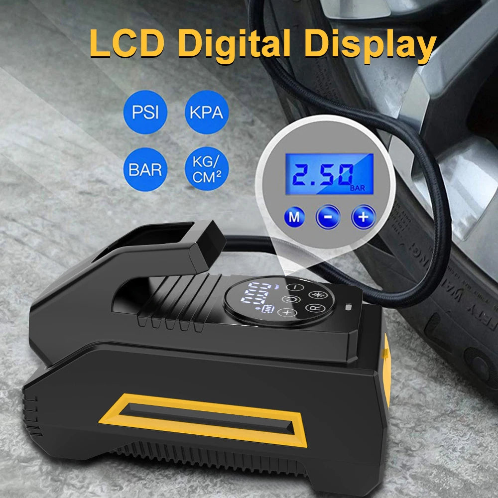 EAFC Portable Tire Inflator with Digital Pressure Gauge Tire Inflator Pump QXL