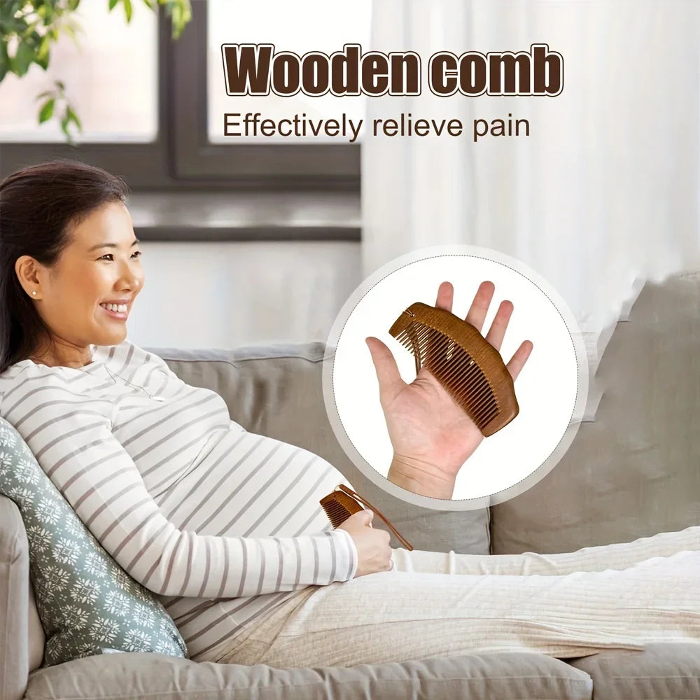 Sandalwood Wide Tooth Comb | Anti-Static Natural Wood Wide Tooth Comb QXL