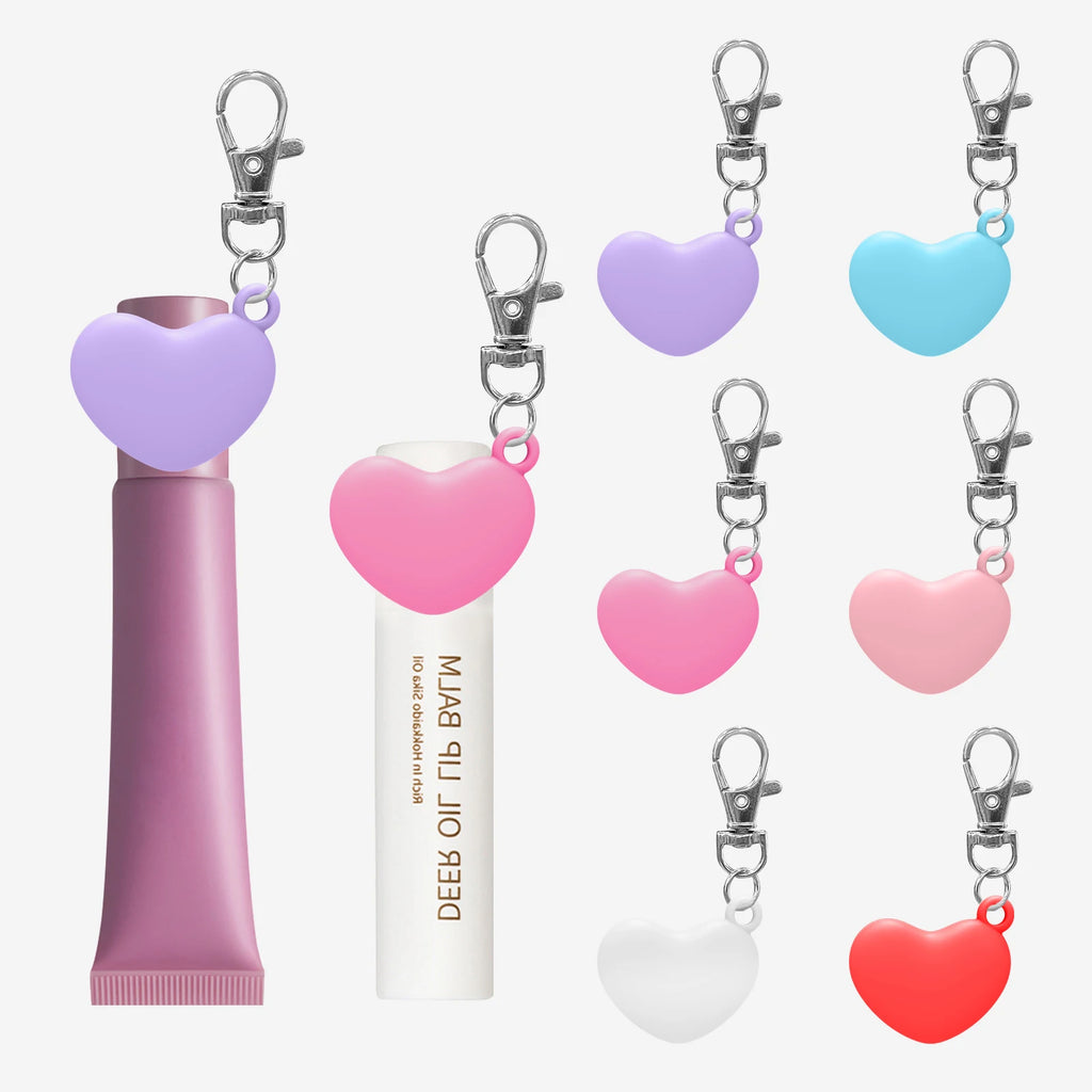 Silicone Lip Gloss Keychain Holder | Bow Heart Angel Wing Lip Gloss Keychain Holder QXL