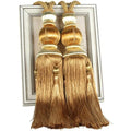 Gold Curtain Tiebacks with Hanging Ball & Tassels – 1 Pair Curtain Tiebacks QXL 1 pair