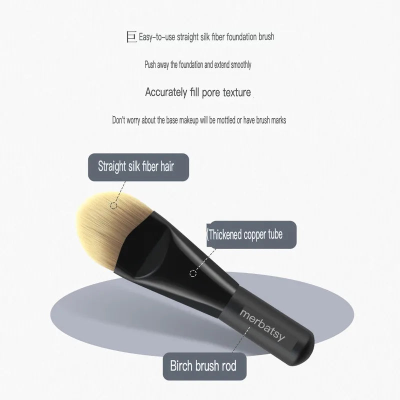 Tongue-Shaped Foundation Brush – Ultra-Thin, No Brush Marks Foundation Brush QXL