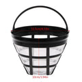 Reusable Cone Coffee Filter | Stainless Steel Mesh Basket Coffee Filter QXL Black 1pcs