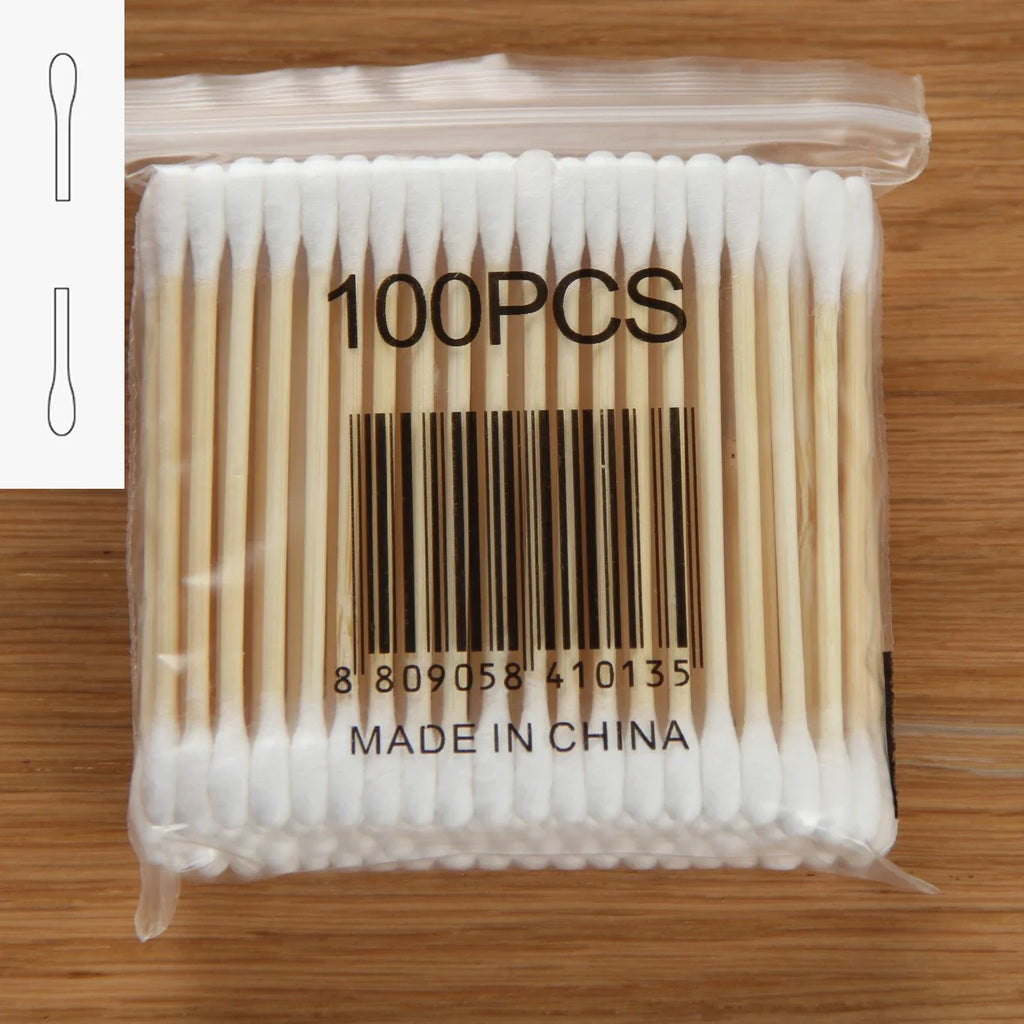 100-Pack Baby Cotton Swabs | 3 Shapes, BPA-Free & Biodegradable Baby Cotton Swabs QXL B199 100PCS