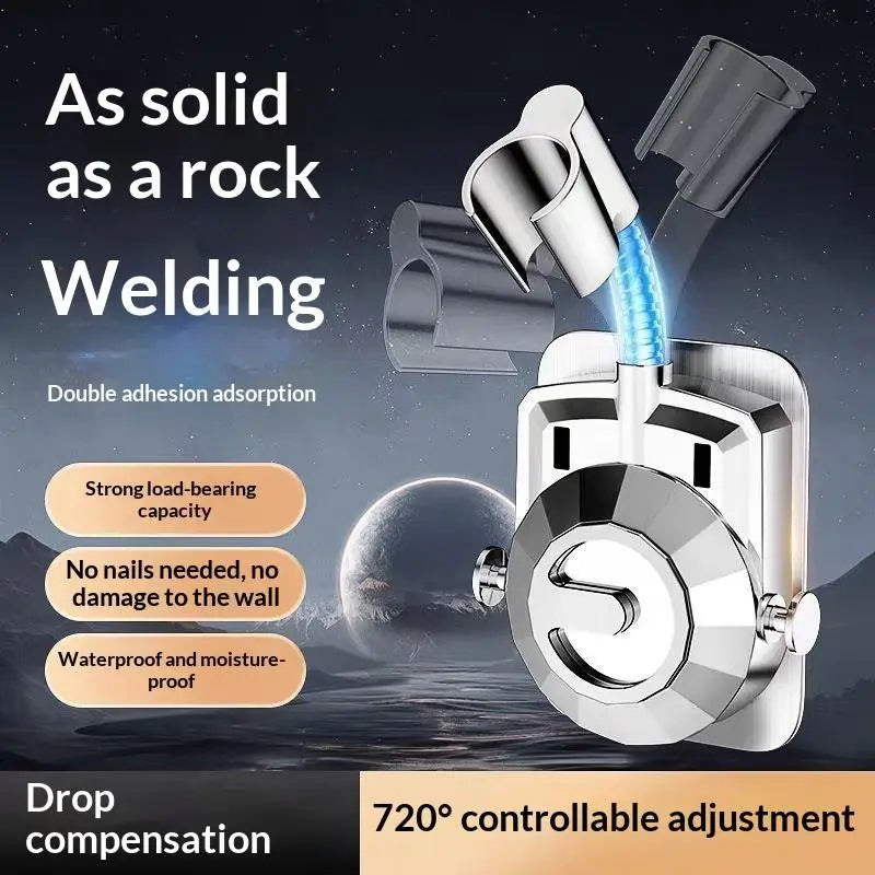 No-Drill Shower Head Holder | Universal Wall Mount Bracket Shower Head Holder QXL