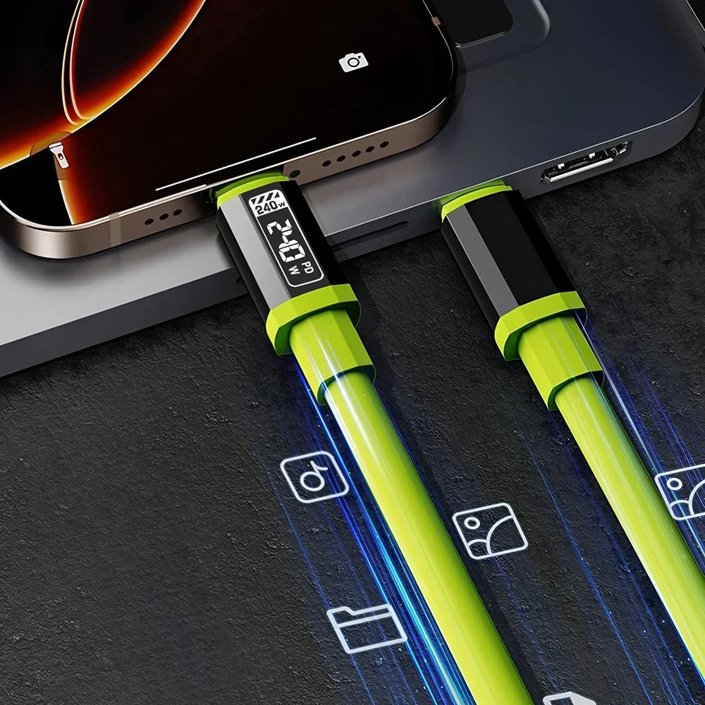 240W USB-C to C Fast Charging Cable | iPhone & Android USB-C Charging Cable QXL