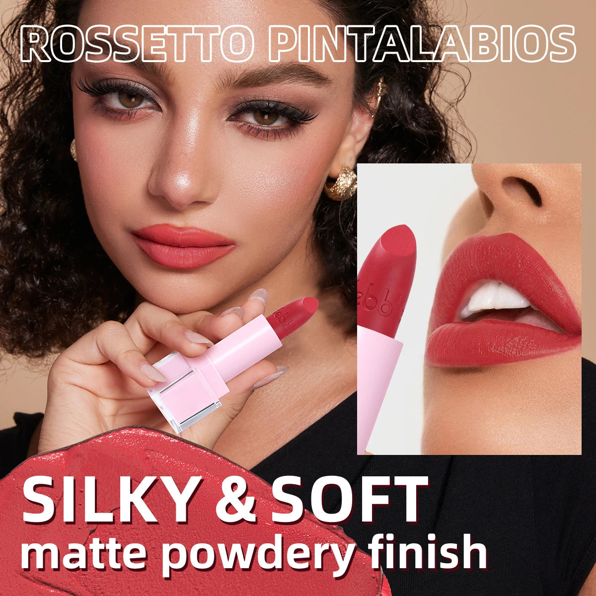 USHAS Matte Lipstick | Velvet Red Long-Lasting Lip Glaze Matte Lipstick QXL
