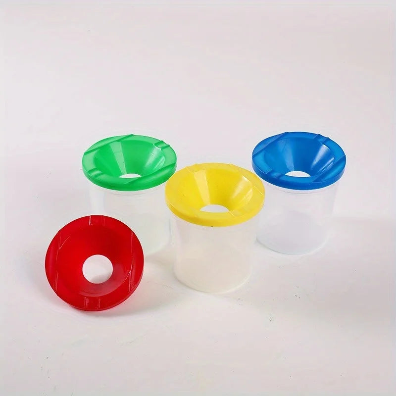 4-Pack Kids Paint Brush Wash Cups | Art & Watercolor Set Art Brush Wash Cup QXL
