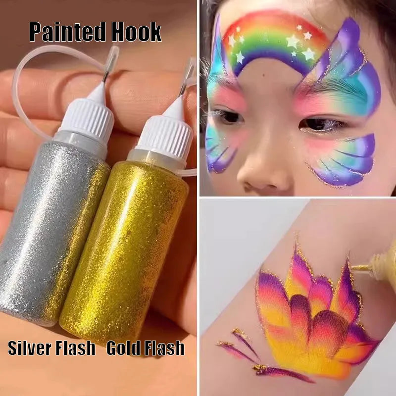 VERONNI Glitter Glue Set – Face, Body & DIY Craft Art Glitter Body Paint QXL