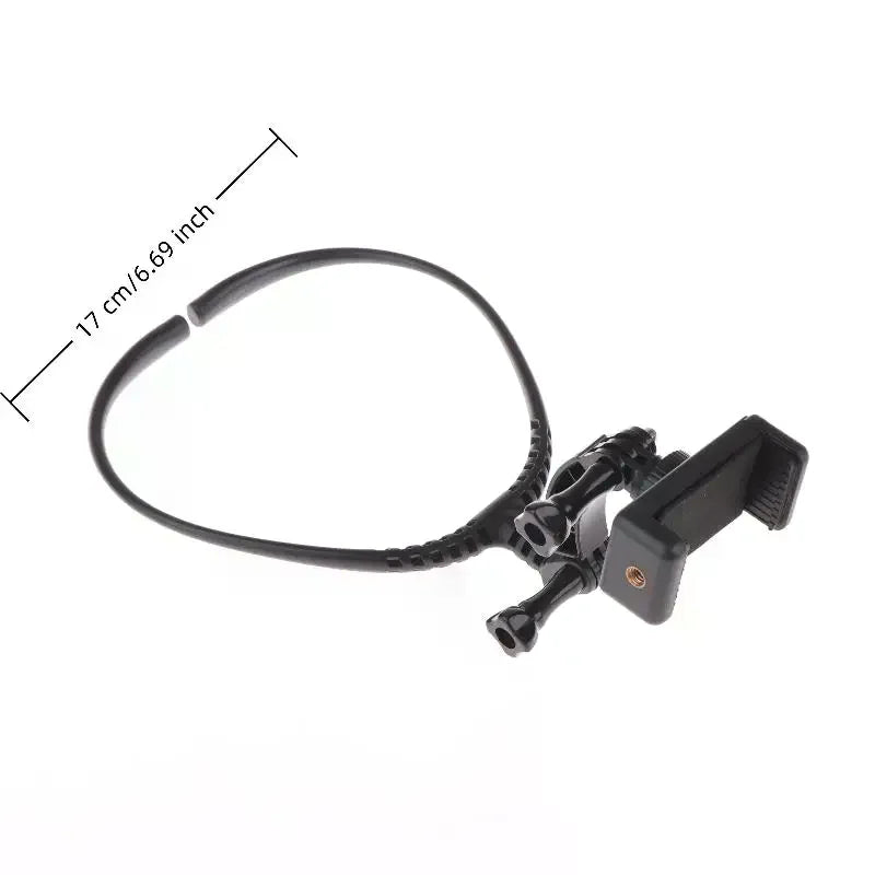 2-in-1 Neck Mount for Action Camera & Phone | Universal Camera Neck Mount QXL