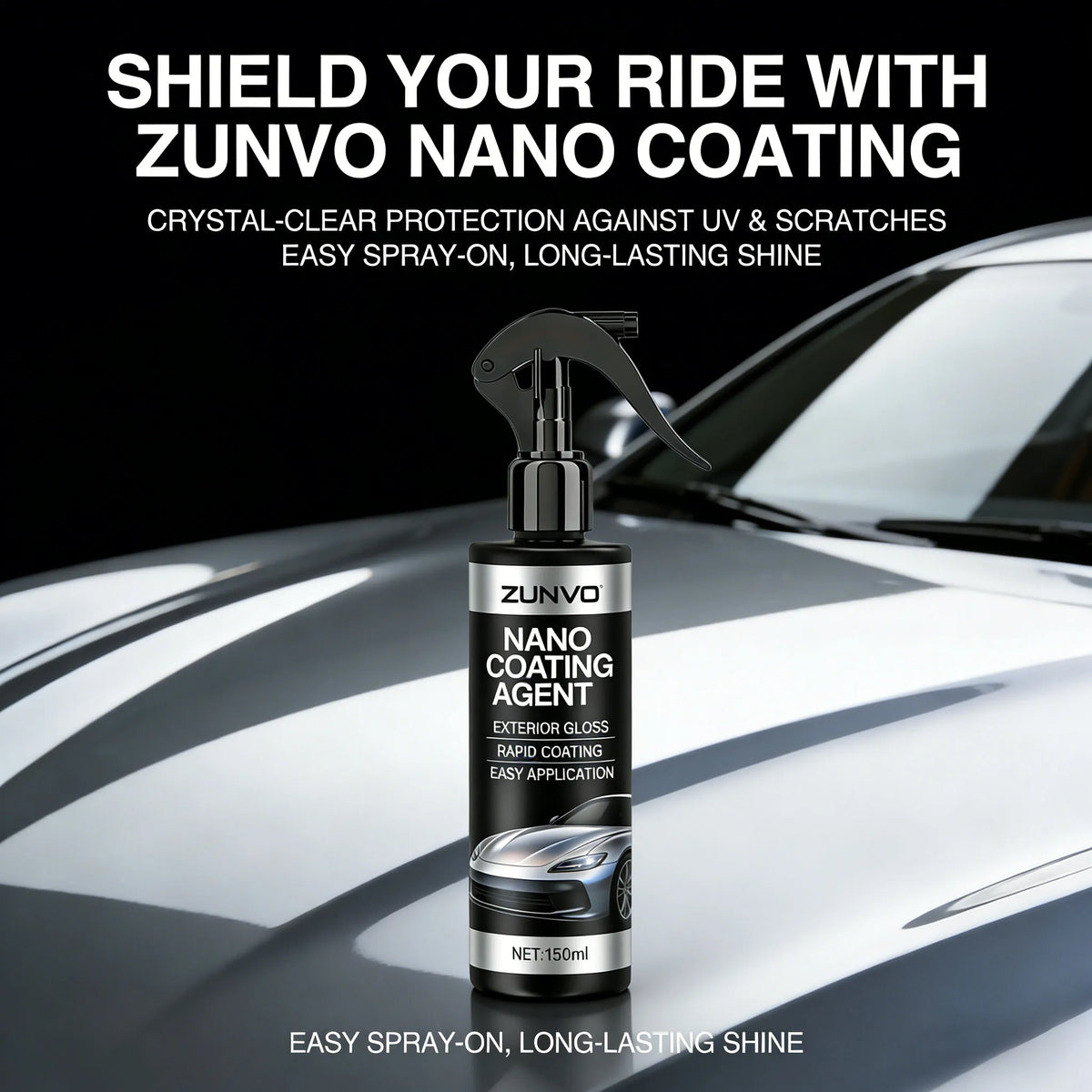 Car Nano Coating Spray – Exterior Gloss & Hydrophobic Shield Nano Coating Spray QXL