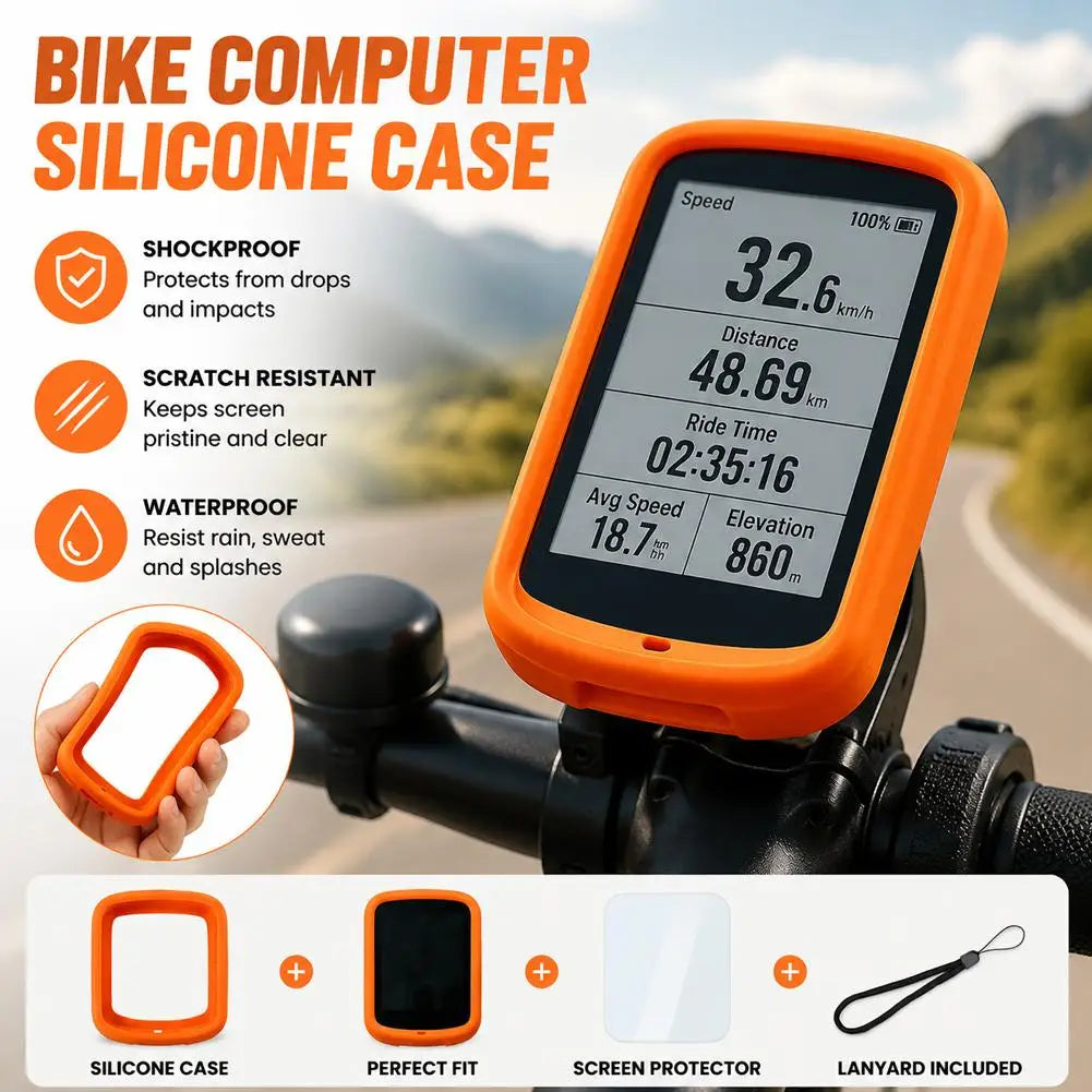 Silicone Case & Screen Protector for iGPSPORT BSC500 Bike Computer Case QXL