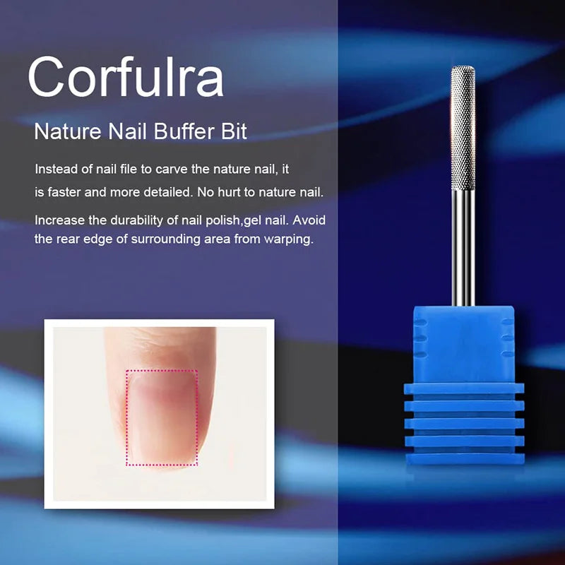 3-Pc Tungsten Carbide Nail Drill Bits | Cuticle & Buffer Set Nail Drill Bit Set QXL