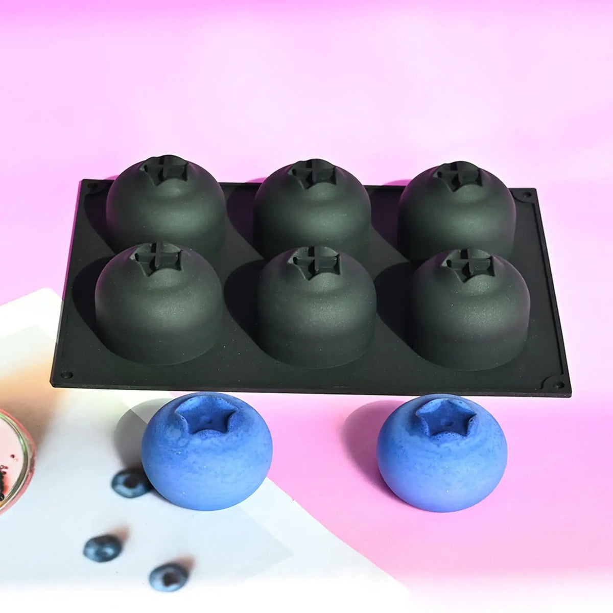 6-Cavity Blueberry Silicone Baking Mold | Muffin & Cake Pan Silicone Baking Mold QXL