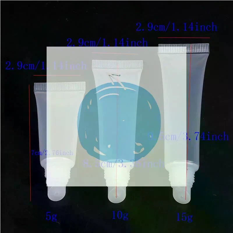 10-Pack Empty Lip Gloss Tubes | 5/10/15ml Squeeze Containers Lip Gloss Containers QXL