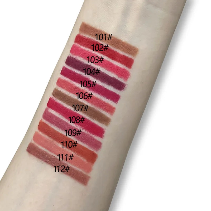 12-Pc Lip Liner Set | 12 Nude Matte Shades, Long-Lasting Lip Liner Set QXL