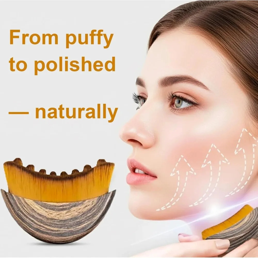 Stainless Steel Gua Sha & Face Sculpting Brush Set – 2 Pc Gua Sha Tool Set QXL