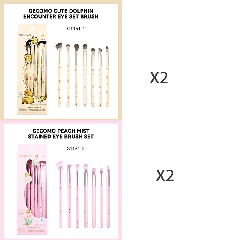 GECOMO 8-Piece Eye Makeup Brush Set | Detail & Shading Eye Makeup Brush Set QXL 4-piece combination