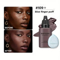 Beauty Glazed Matte Liquid Foundation & Puff Set – 9 Shades Liquid Foundation Set QXL Foundation109Puff