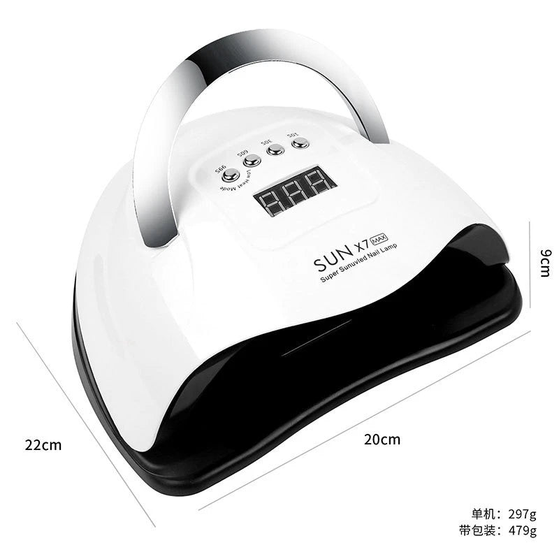180W UV LED Nail Lamp X7MAX – 57-Bead Gel Polish Dryer UV LED Nail Lamp QXL