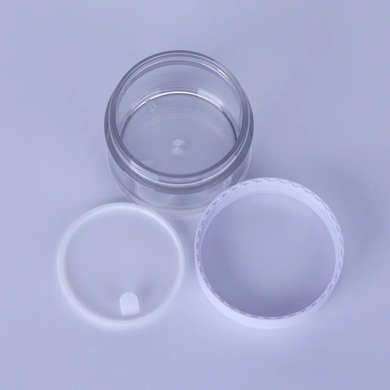 10-Pack Clear Cosmetic Jars with Purple Lids | Travel Storage Cosmetic Storage Jars QXL