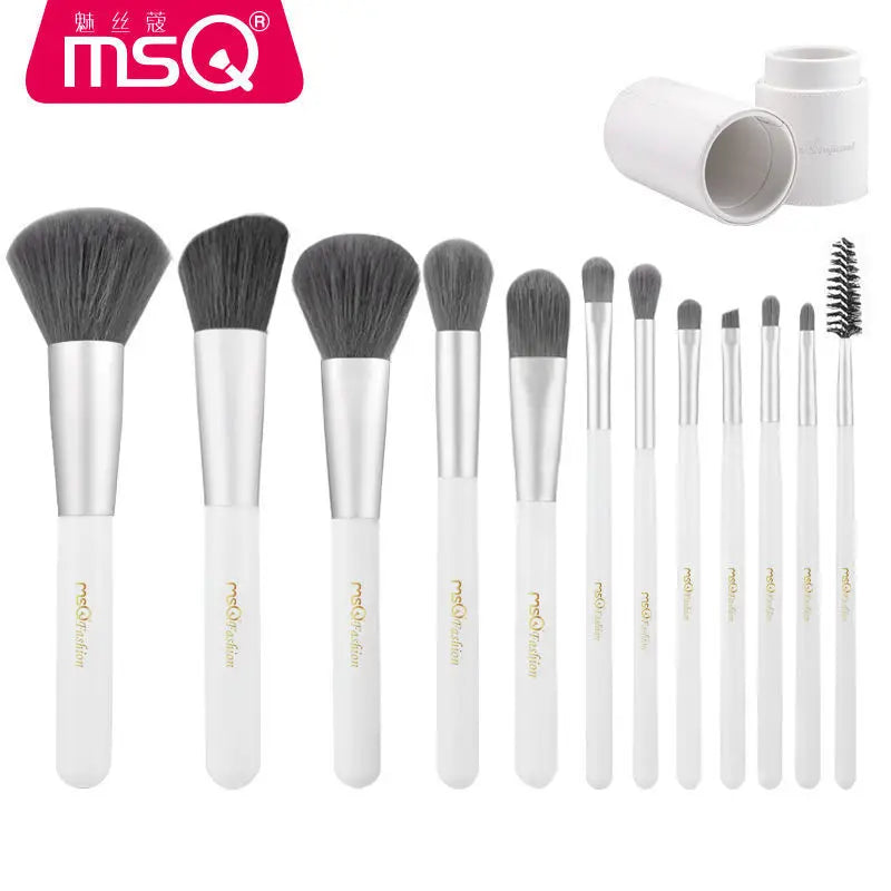 12-Piece Beginner Makeup Brush Set | Eyeshadow Blush Powder Makeup Brush Set QXL
