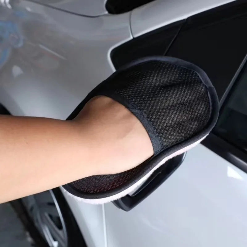 Ultra-Soft Microfiber Car Cleaning Gloves | Auto Detailing Car Wash Gloves QXL