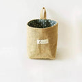 Cotton-Linen Wall-Mounted Hanging Storage Bag & Door Organizer Hanging Storage Organizer QXL Dark blue dots