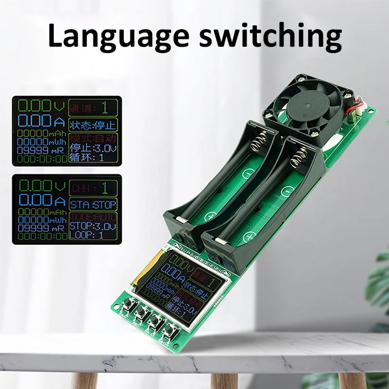 18650 Battery Capacity & Internal Resistance Tester | Type-C Battery Capacity Tester QXL