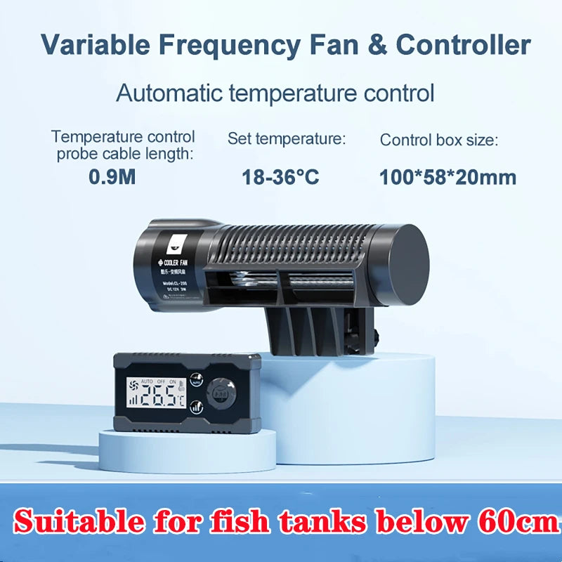 Dreamburgh Aquarium Cooling Fan Auto Temp Control | CL-200 Aquarium Cooling Fan QXL CL-200 US PLUG