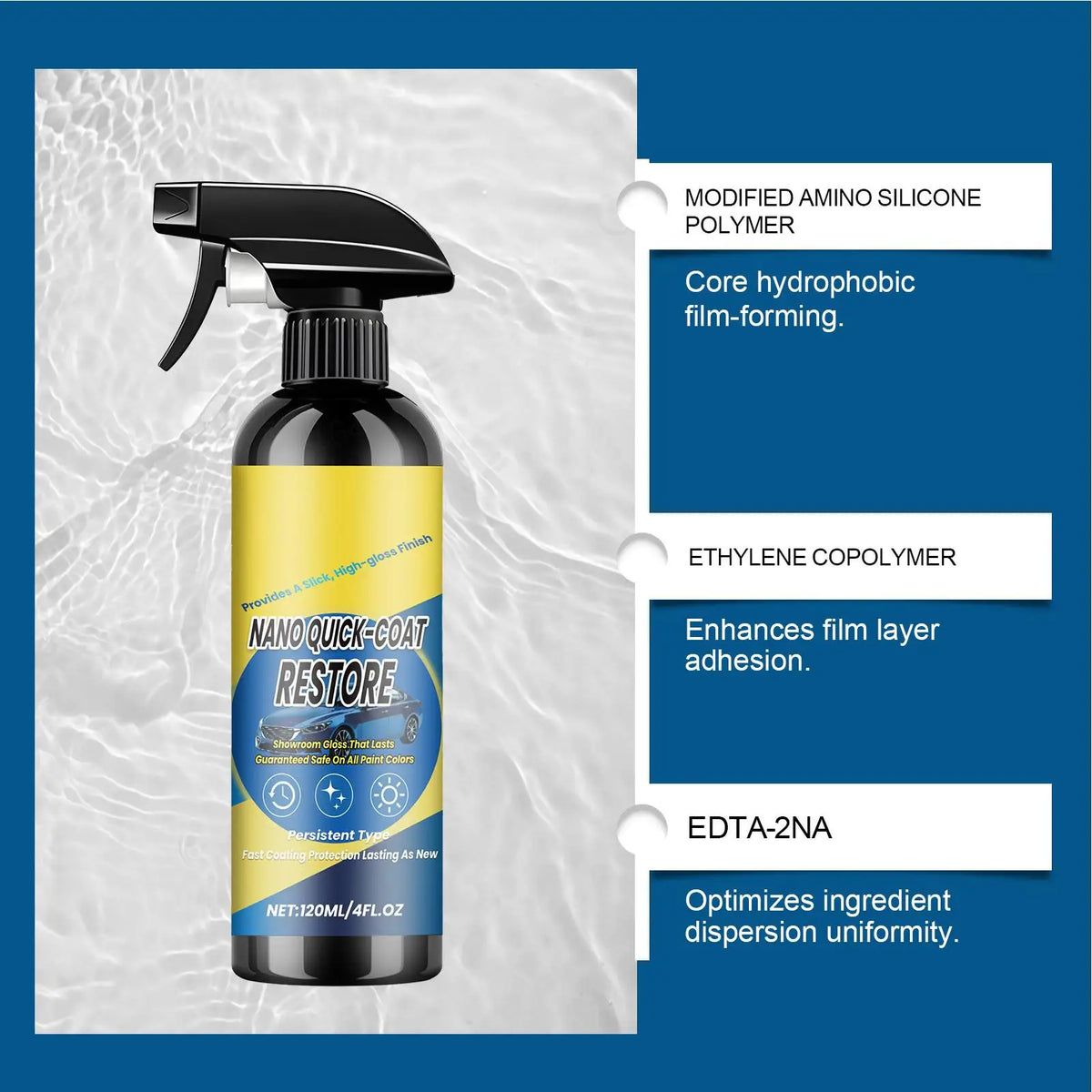 120ml Car Ceramic Coating Spray | Nano Sealant Quick Detailer Car Ceramic Coating Spray QXL