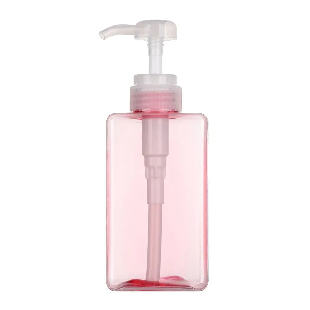 Clear PETG Pump Soap Dispenser Bottle 100–650ml | Refillable Pump Dispenser Bottle QXL pink 450ml