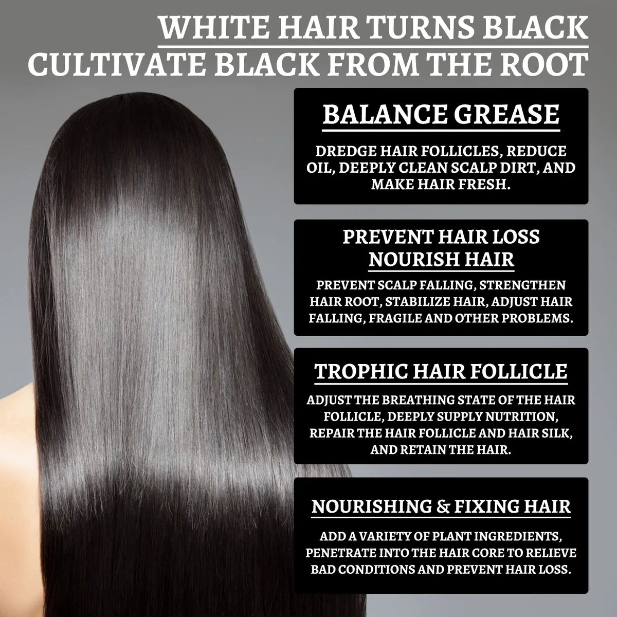 Black Ganoderma Lucidum Hair Scalp Essence | South Moon 30ml Hair Scalp Essence QXL